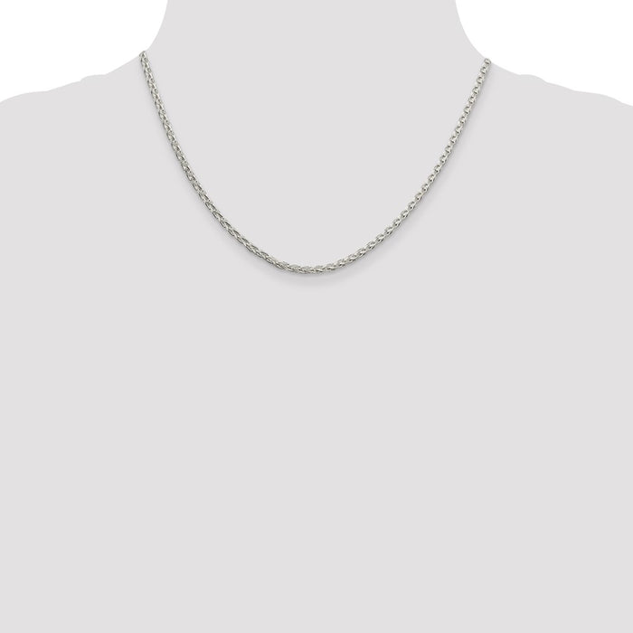Buy Exclusive 2.75mm Diamond-Cut Spiga Chain in Sterling Silver | Stylish Value-4