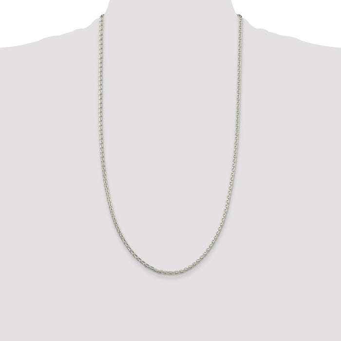 High-quality 2.75mm Diamond-Cut Spiga Chain in Sterling Silver - Stylish Value-4