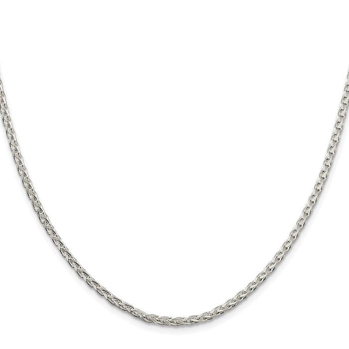 Order Stylish Rhodium-Plated Sterling Silver 2.75mm Diamond-Cut Chain-2
