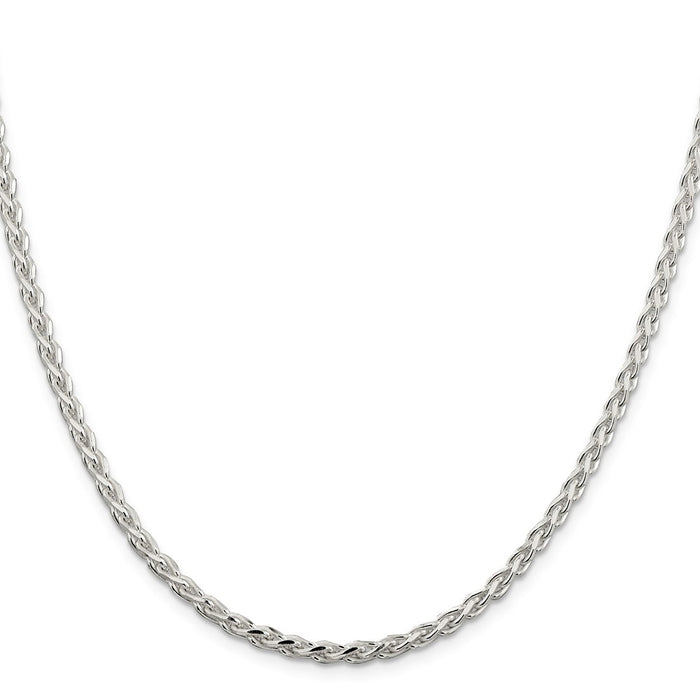 High-Quality 3.5mm Diamond-Cut Spiga Chain in Sterling Silver - Stylish Value-2