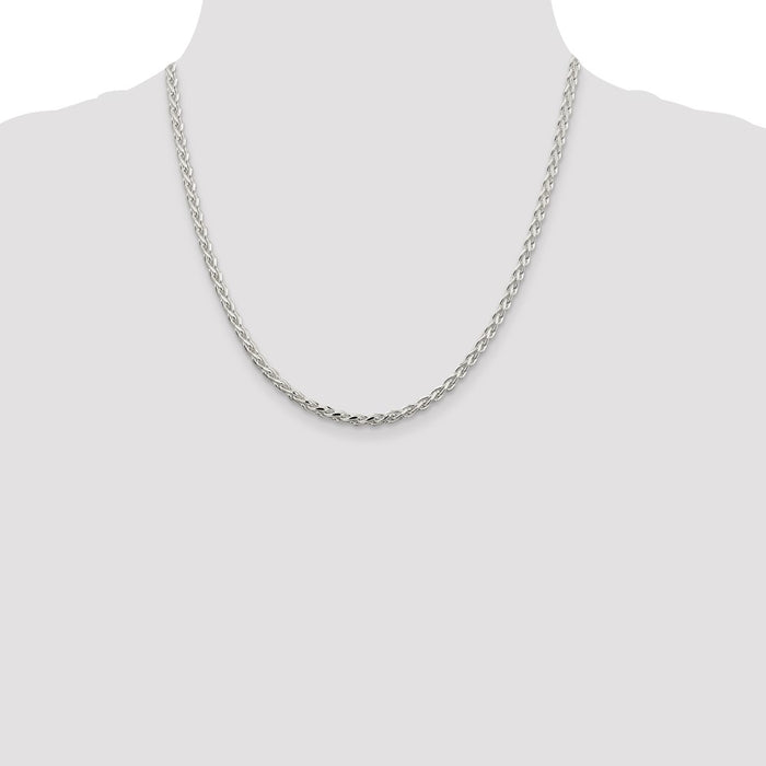 Buy 3.5mm Diamond-Cut Spiga Chain in Sterling Silver | Stylish & Affordable-4