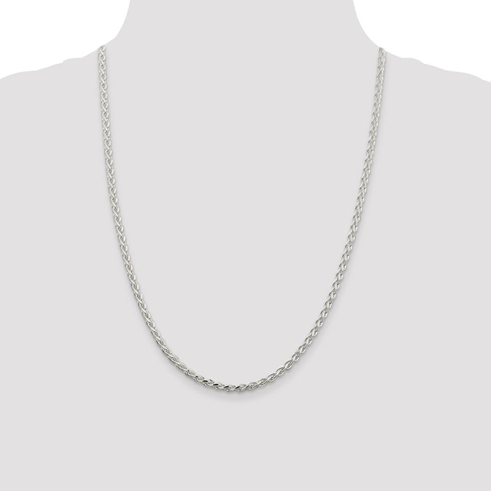 Buy 3.5mm Diamond-Cut Spiga Chain in Sterling Silver | Stylish & Affordable-4
