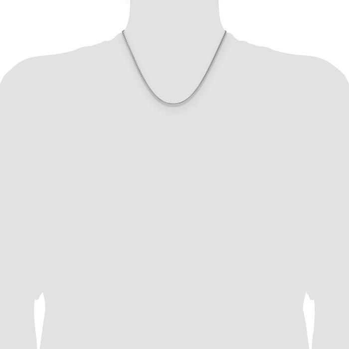 High-Quality 2.1mm Diamond-Cut Square Spiga Chain in Sterling Silver - Stylish Value!-4