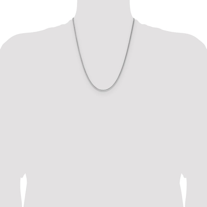 Buy Exclusive 2.1mm Diamond-Cut Square Spiga Chain in Sterling Silver - Stylish-4