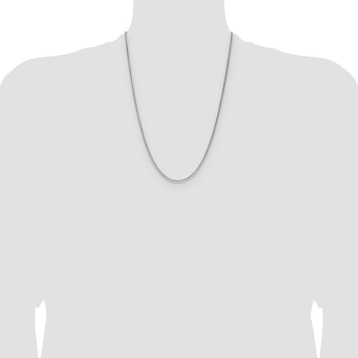 Buy Stylish 2.1mm Diamond-Cut Square Spiga Chain in Sterling Silver-4