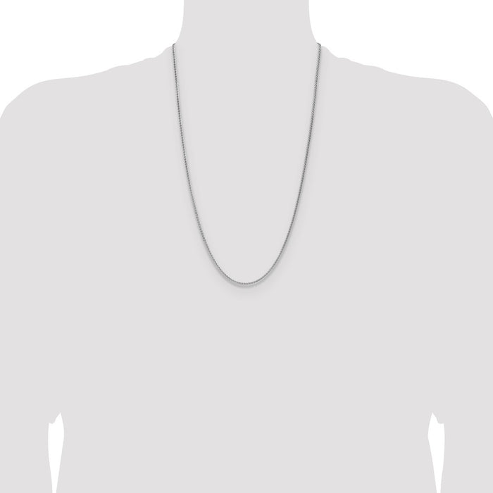 Order Stylish 2.1mm Diamond-Cut Square Spiga Chain in Sterling Silver-4