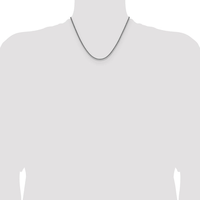 Buy Stylish Rhodium-Plated Sterling Silver 2.5mm Diamond-Cut Spiga Chain-4