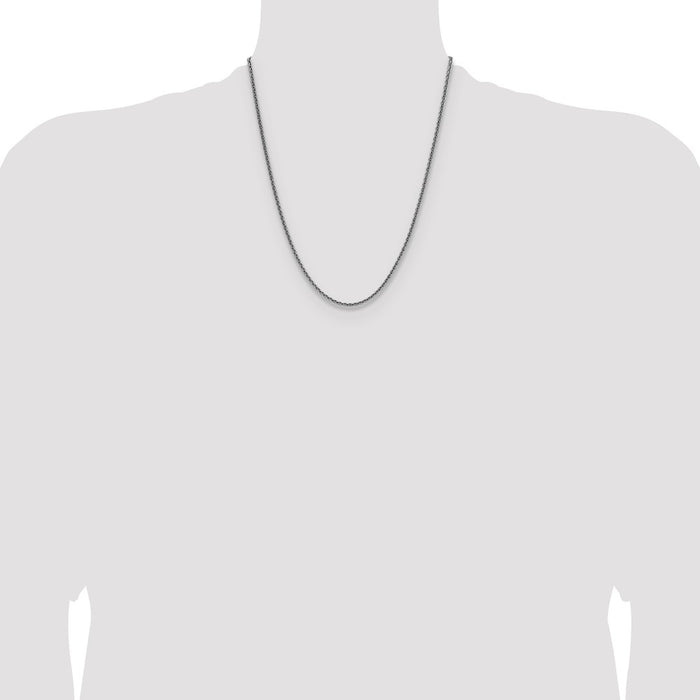 Buy Stylish 2.5mm Rhodium-Plated Sterling Silver Diamond-Cut Chain-4