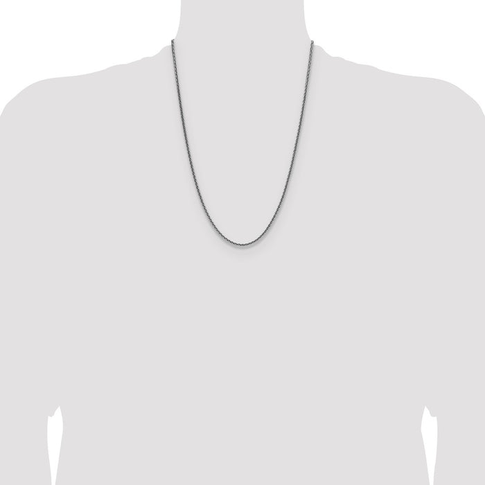 Buy Stylish 2.5mm Diamond-Cut Square Spiga Chain | Rhodium-Plated Silver-4