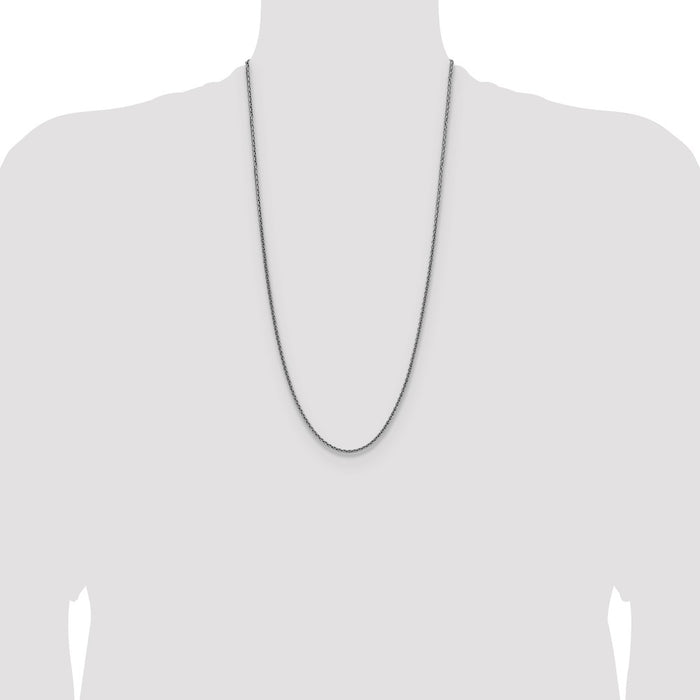 Buy Stylish 2.5mm Diamond-Cut Square Spiga Chain | Rhodium-Plated Silver-4