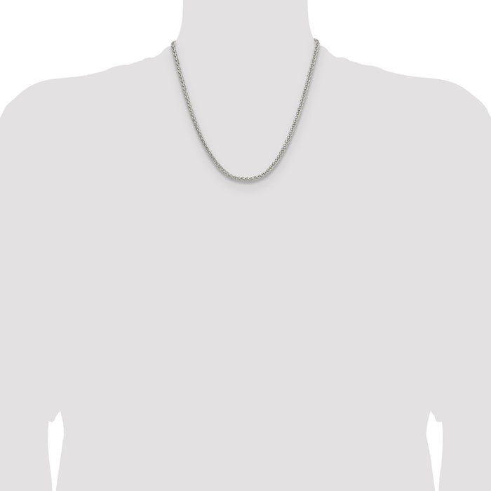 Buy Stylish 3.5mm Diamond-Cut Square Spiga Chain in Sterling Silver - Value!-4