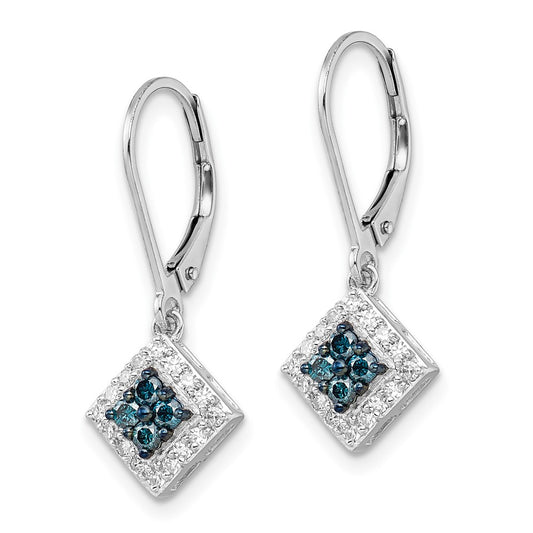 Buy Stylish White Night Sterling Silver Dangle Earrings with Diamonds
