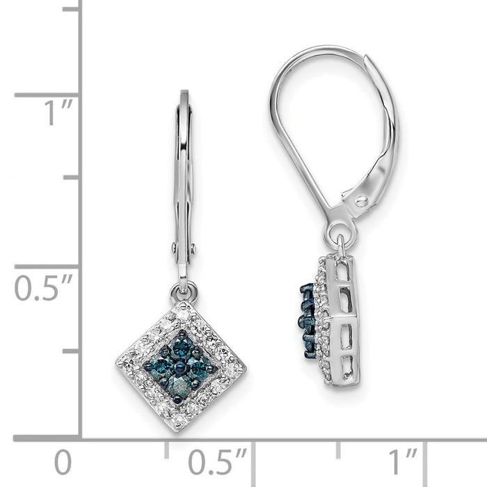 Buy Stylish White Night Sterling Silver Dangle Earrings with Diamonds-4