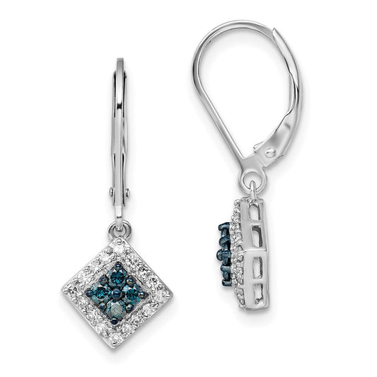Buy Stylish White Night Sterling Silver Dangle Earrings with Diamonds