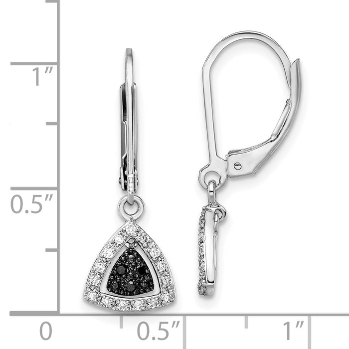 Buy Stylish Rhodium-Plated Sterling Silver Dangle Earrings with Diamonds-4