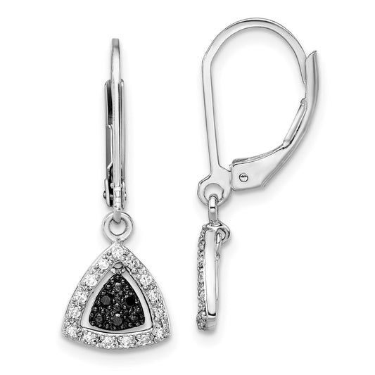Buy Stylish Rhodium-Plated Sterling Silver Dangle Earrings with Diamonds