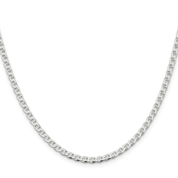 Buy Stylish 3.15mm Diamond-Cut Sterling Silver Anchor Curb Chain - Affordable!-2