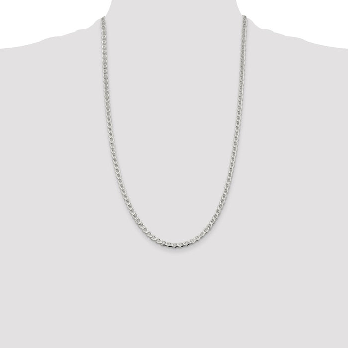 Buy Stylish 4.0mm Sterling Silver Double Curb Anchor Chain - Affordable Luxury!-4