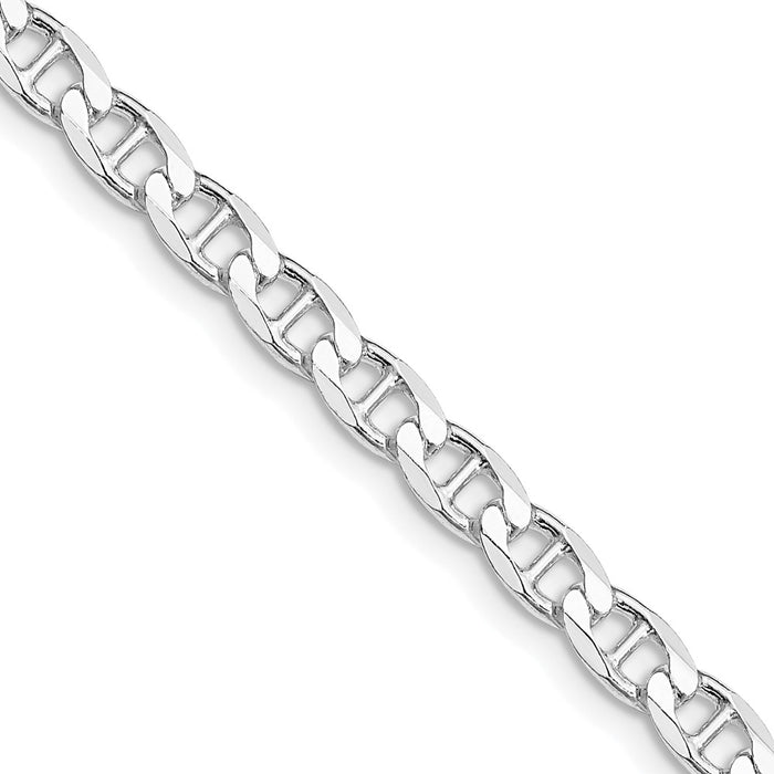 Buy Stylish Rhodium-Plated Sterling Silver 4.65mm Double Curb Chain | Affordable Luxury-1