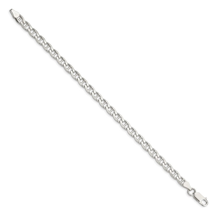 Buy Stylish 5.7mm Sterling Silver Double-Cut Flat Anchor Curb Chain-2