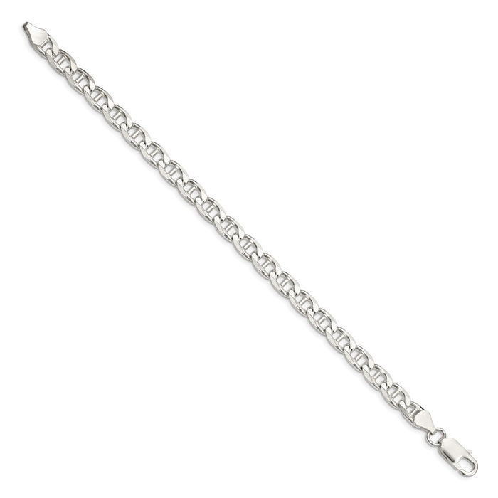 Buy Exclusive 6.5mm Sterling Silver Double Curb Flat Anchor Chain - Stylish Value!-2