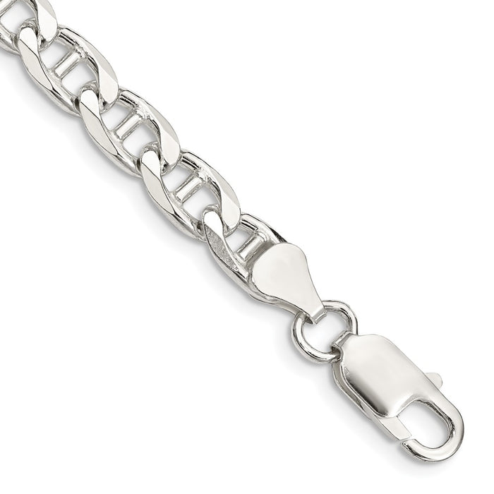 Buy Exclusive 6.5mm Sterling Silver Double Curb Flat Anchor Chain - Stylish Value!-1