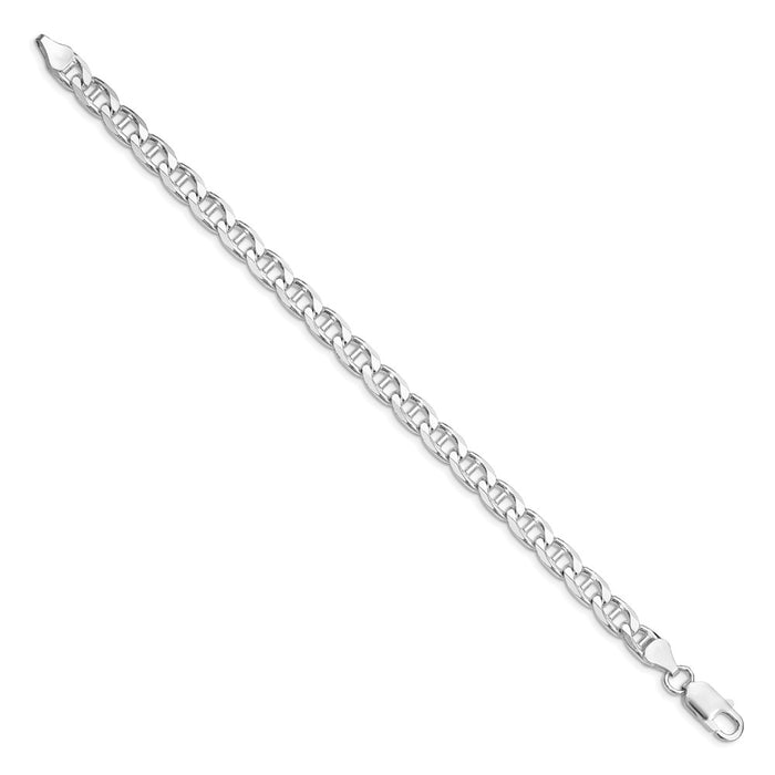 Buy Stylish Rhodium-Plated Sterling Silver 6.5mm Anchor Chain - Luxury Value!-2