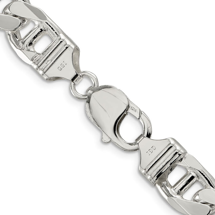Buy Stylish 10.8mm Sterling Silver Double Curbed Flat Anchor Chain - Luxury Value!-3