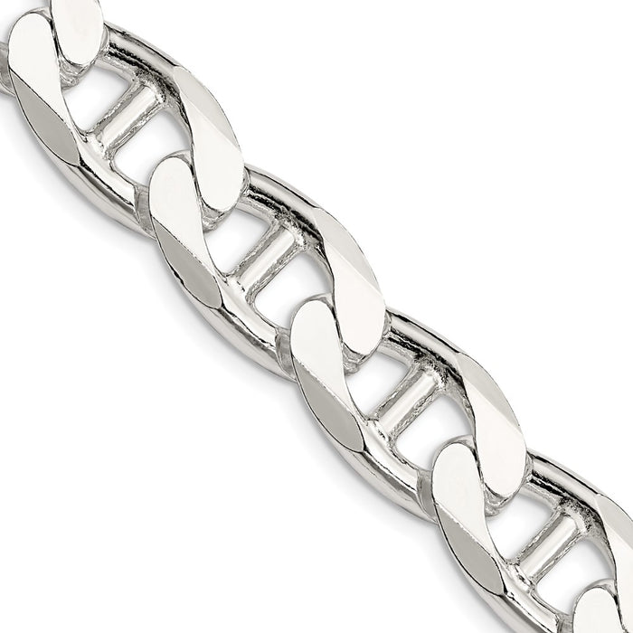 Buy Stylish 13.5mm Sterling Silver Double Curved Flat Anchor Chain-1