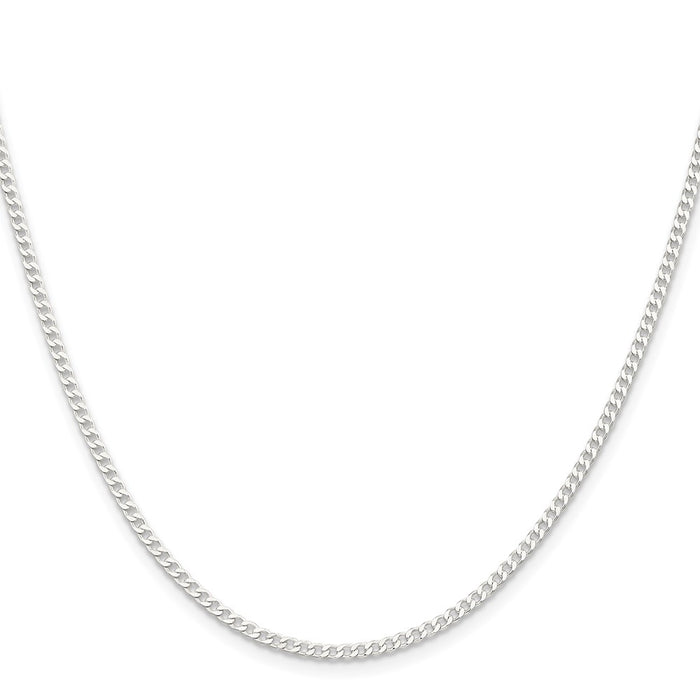 Buy Exclusive 2.3mm Beveled Curb Chain in Sterling Silver - Stylish Value!-2