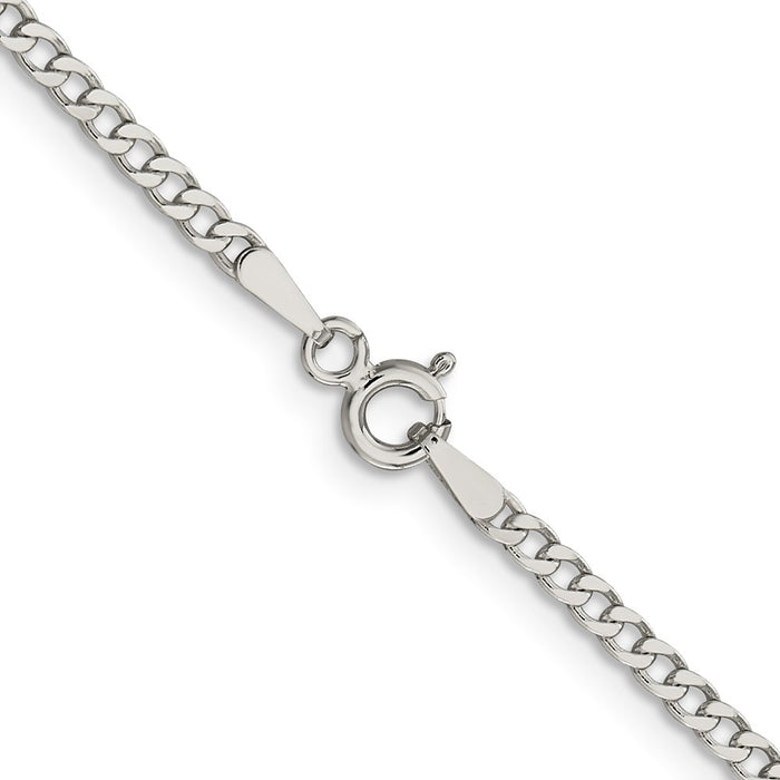 Buy Exclusive 2.3mm Beveled Curb Chain in Sterling Silver - Stylish Value!-3