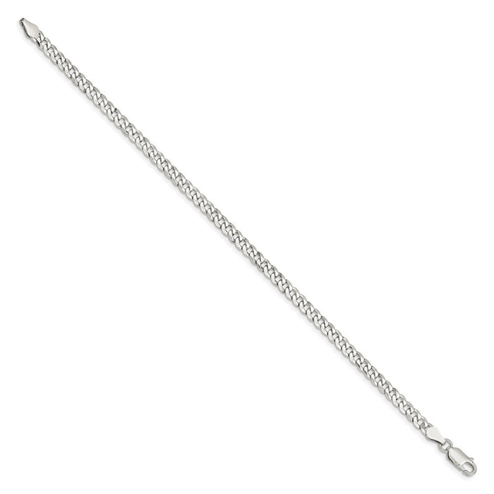 Order Stylish 4mm Beveled Curb Chain in Sterling Silver | Luxury Value!-2