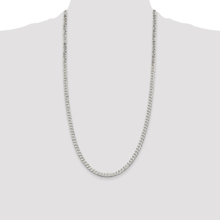 Buy Exclusive 5mm Beveled Curb Chain in Sterling Silver - Stylish & Affordable-4