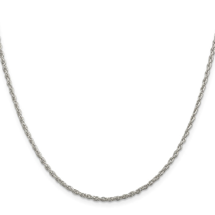 High-Quality 2mm Sterling Silver Rope Chain - Stylish and Affordable Option-2