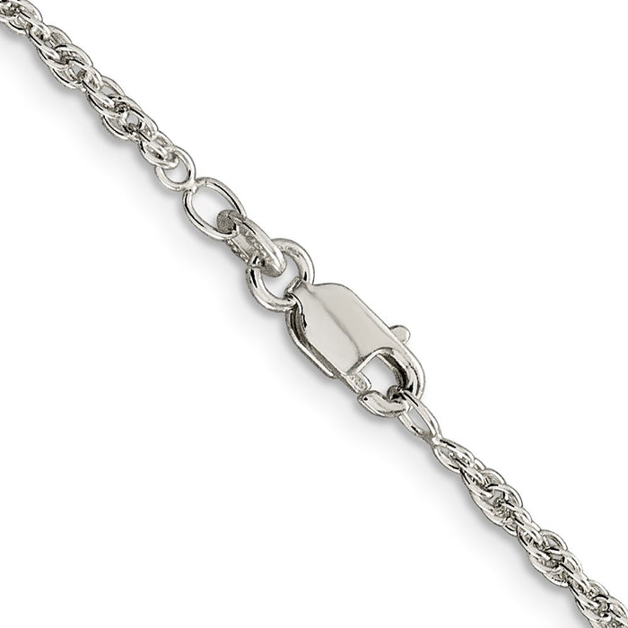 High-Quality 2mm Sterling Silver Rope Chain - Stylish and Affordable Option-3