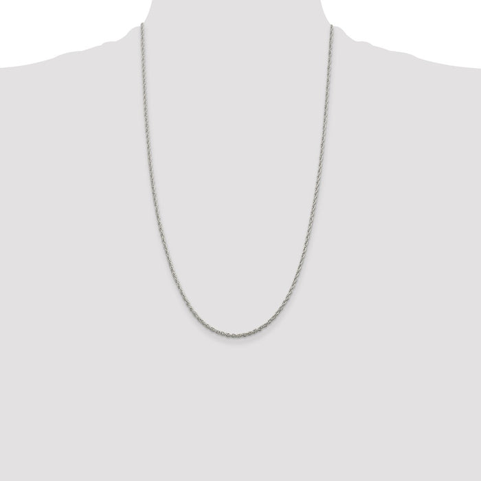 High-Quality 2mm Sterling Silver Rope Chain - Stylish and Affordable Option-4