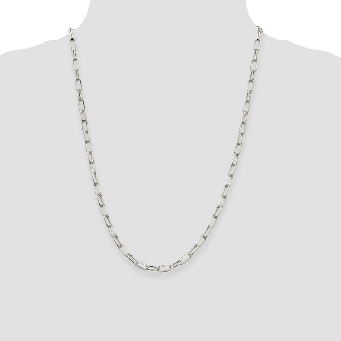 Buy Stylish 5mm Elongated Sterling Silver Necklace Chain - High Quality Value-4