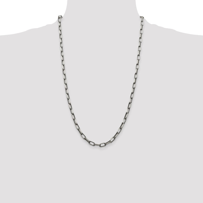 Exclusive Antiqued Sterling Silver 4.8mm Chain - Stylish & Affordable Design-4
