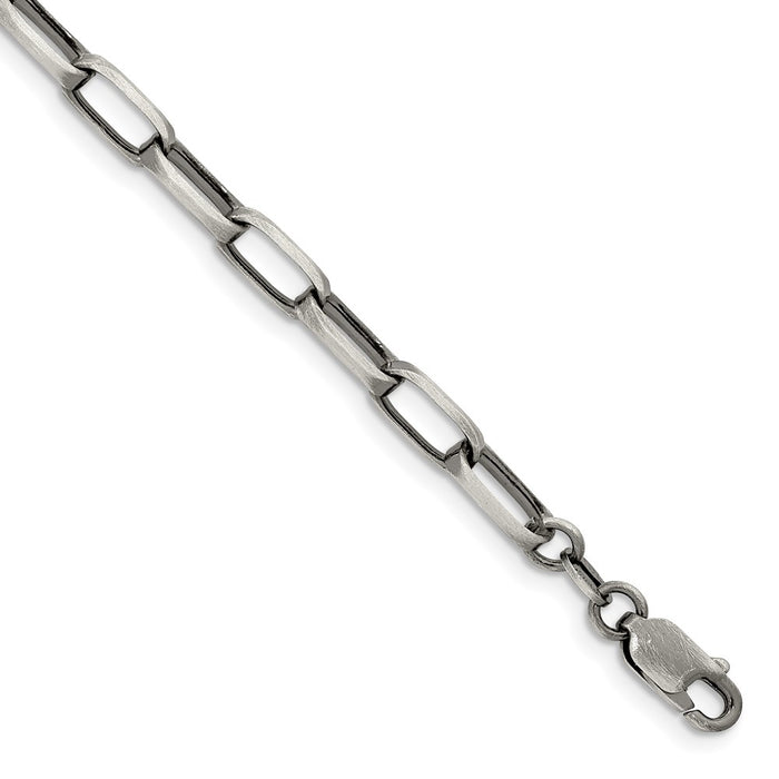 Buy Exclusive 4.8mm Antiqued Sterling Silver Elongated Open Link Chain-1