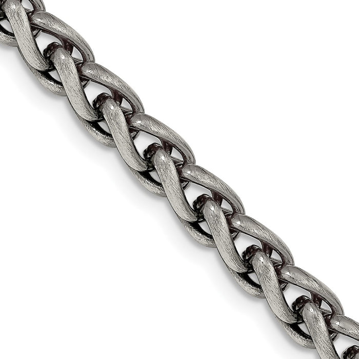 Buy Stylish 6mm Round Spiga Chain in Antiqued Sterling Silver - Value Piece-1
