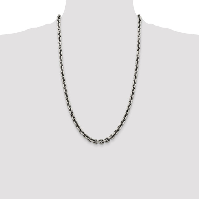 High-Quality Antiqued Sterling Silver 7.0mm Chain | Stylish Value Piece-4