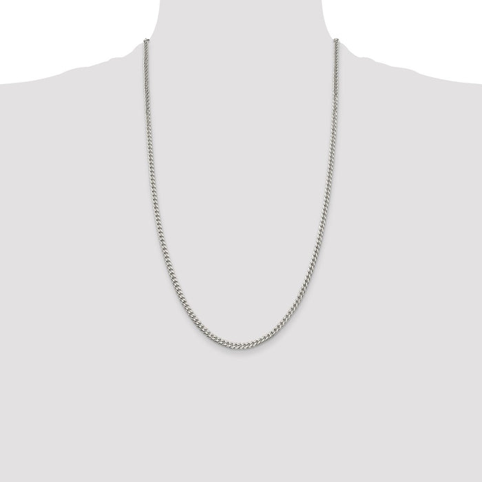 Buy Stylish 3.15mm Polished Sterling Silver Curb Chain - Affordable Luxury-4