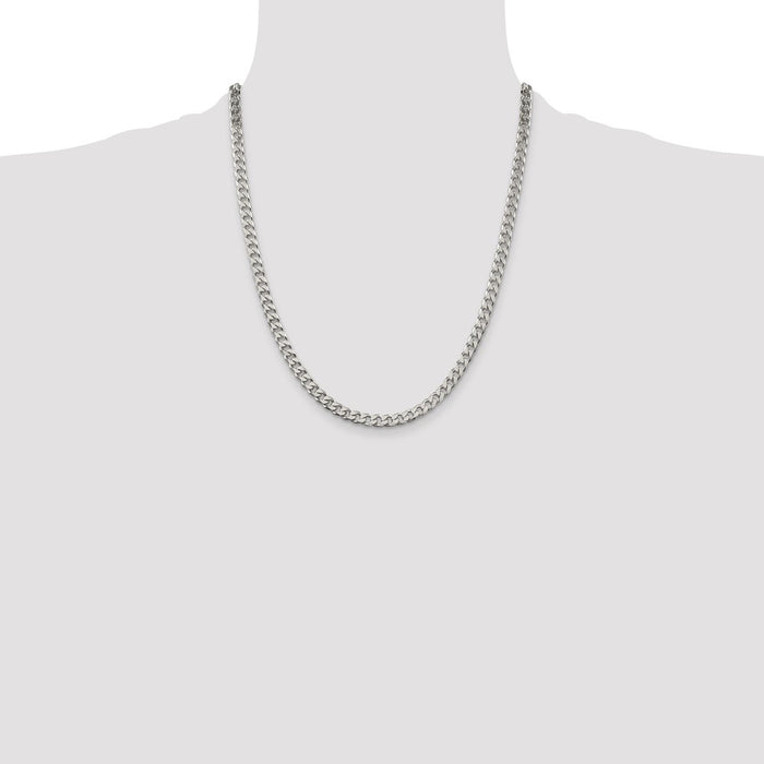 Buy Stylish 5mm Polished Sterling Silver Curb Chain - High-Quality Value!-4