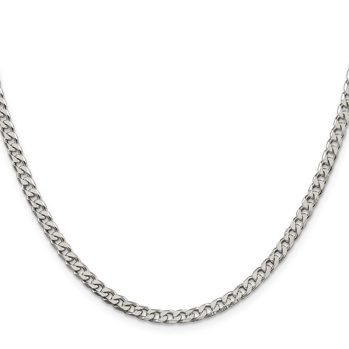 Buy Stylish 3.5mm Polished Sterling Silver Curb Chain - High-Quality Value!-2