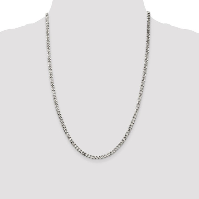 Buy Stylish 3.5mm Polished Sterling Silver Curb Chain - Luxury Value Piece-4