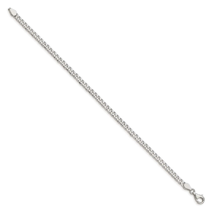 Buy Stylish 3.5mm Polished Sterling Silver Curb Chain - Affordable Luxury!-2