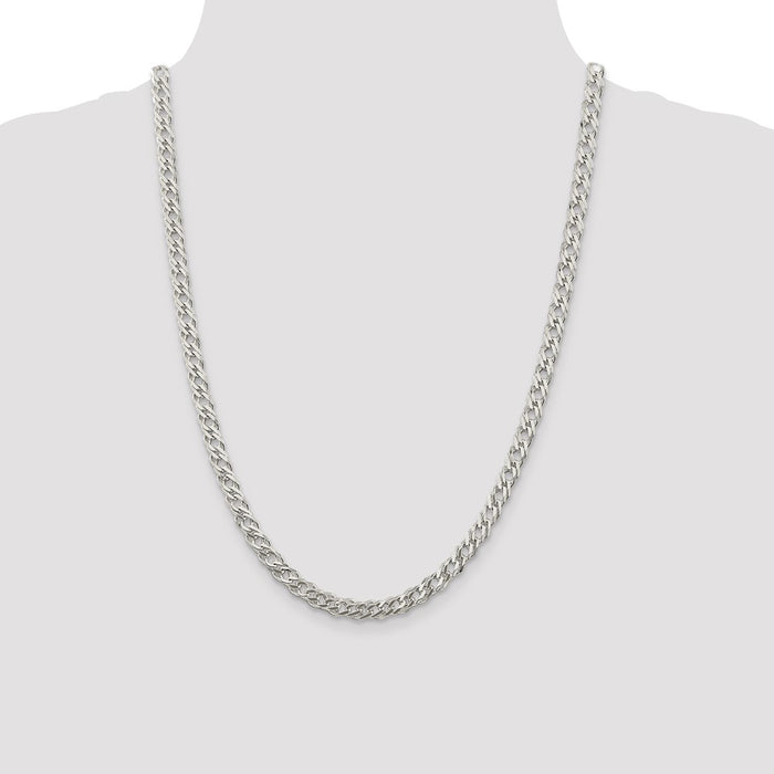 Exclusive 5.65mm Sterling Silver Double Curb Chain - Stylish & Affordable!-4