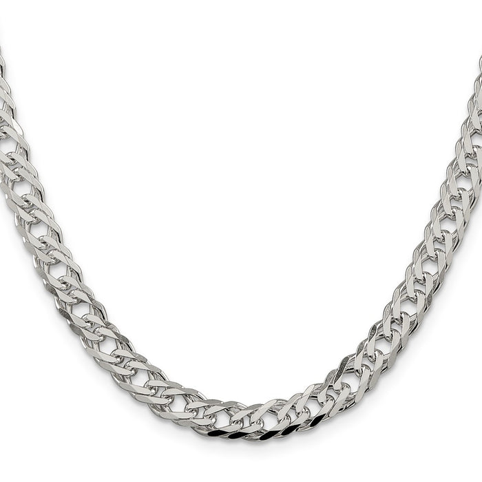 Exclusive 6.25mm Sterling Silver Double Curb Chain - Stylish Flat Design-2