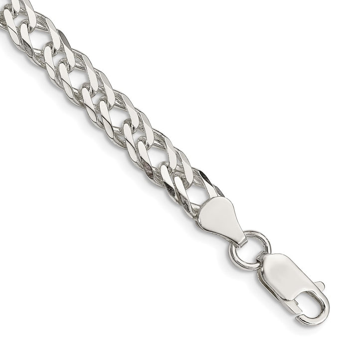 Buy Stylish 6.25mm Sterling Silver Double Curb Chain - Flat Design, Affordable Price-1