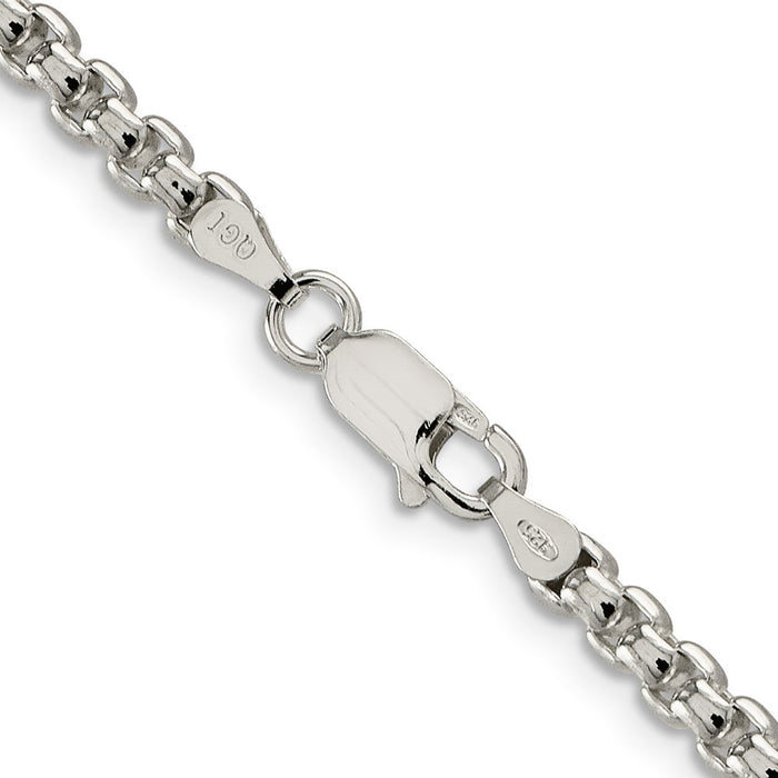Buy Stylish 3.6mm Round Box Chain in Sterling Silver | Affordable Luxury-3